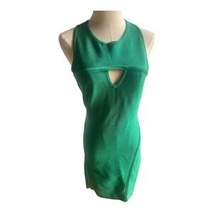 Bebe Y2K Green Bodycon Bandage Club Party Dress Size Medium